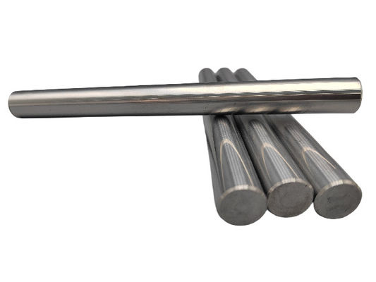 Metallic Silver Tungsten Carbide Bar Stock Dengan Satu Ujung Datar / Satu Ujung Bergelombang