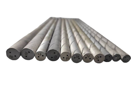 Pakai tahan karbida spiral batang khusus tanah Tungsten Karbida batang kosong