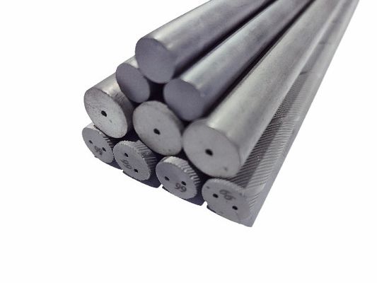 Kekerasan Tinggi Karbida Fine Spiral Rod / Tungsten Threaded Rod Dengan Lubang Ganda