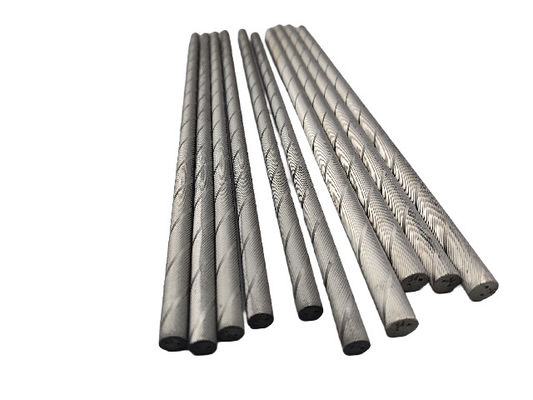permukaan tanah akhir Tungsten Karbida Helical Rod dengan lubang pendingin HRA 81.5-95 untuk Precision Machining