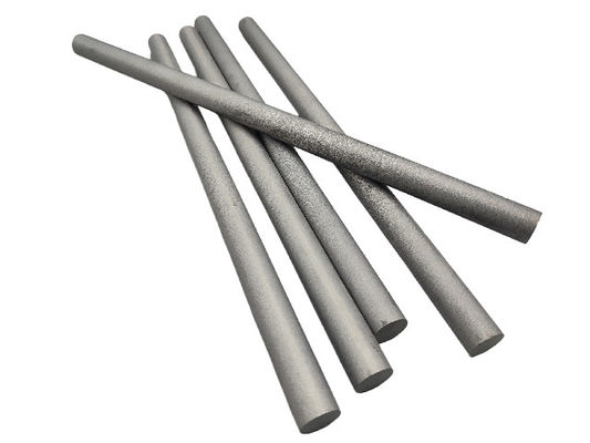 Batang karbida tungsten perak logam dengan struktur semen padat tahan benturan