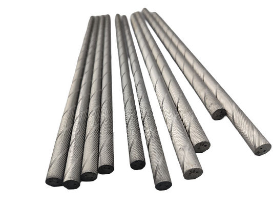 Tungsten Steel Cemented Carbide Helical Rods dengan Lubang Pendingin